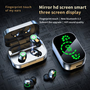 Wireless Bluetooth Headset Large Screen Smart Digital Display In Ear Breathing Light