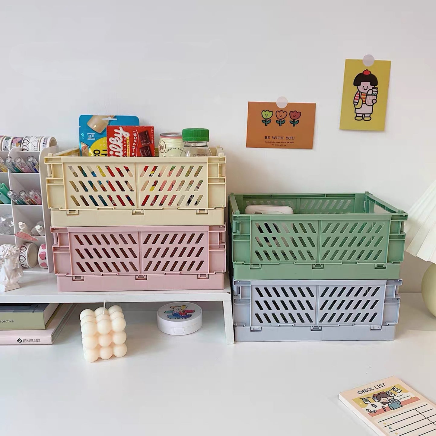 Colorful Crate Storage Basket Containers