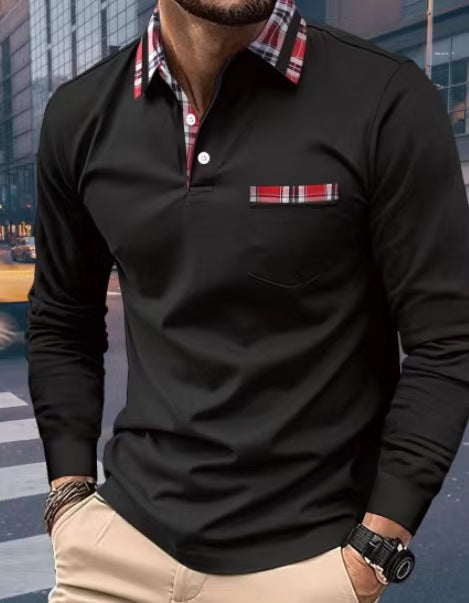 All Season Button Top with Pocket Men's Long Sleeve Shirt