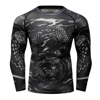 Men's Long Sleeve Tight Elastic Compression Training Wear T-shirt