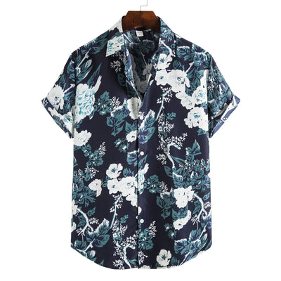 Casual Men's Short-sleeved Shirt Lapel Various Designs